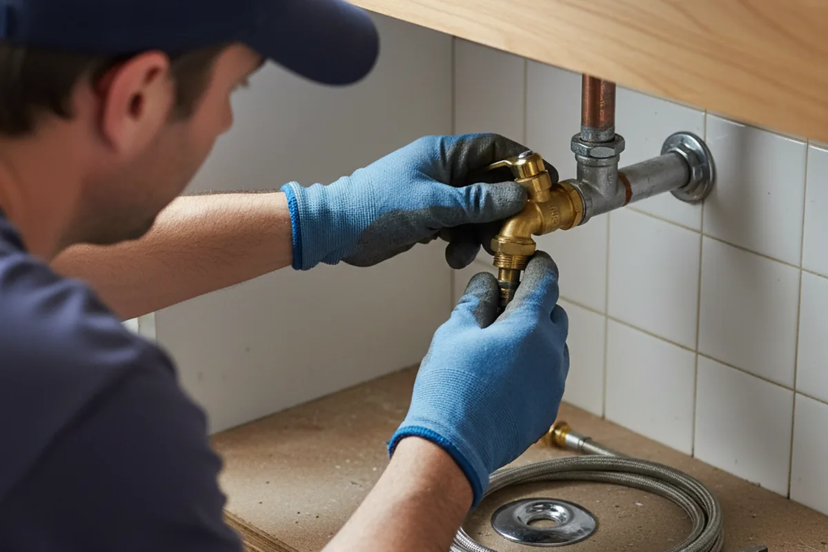 Shutoff valve and fitting work during Repiping in Floyd